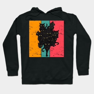 Black Cats Vintage Hoodie